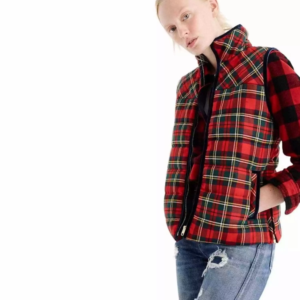 J. Crew Tartan Plaid Mountain Vest Small